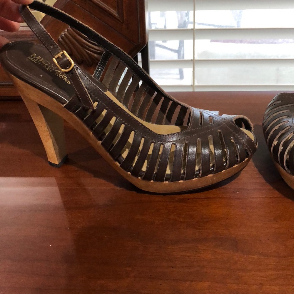 Michael Kors Brown strappy heels